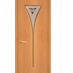 Дверное полотно с покрытием ламинат  ДО "ДО-04" Диамант  0,6м  (мил.орех)
