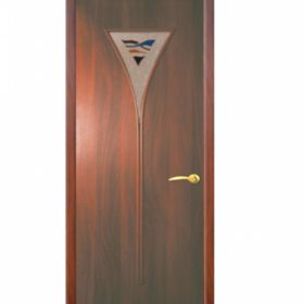 Дверное полотно с покрытием ламинат  ДО "ДО-04" Диамант  0,8м  (итал.орех)
