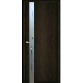 Дверное полотно с покрытием ламинат  ДО "Стиль -1" Ветка 0,6м  (венге)