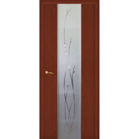 Дверное полотно с покрытием ламинат  ДО "Стиль -1" Ветка 0,6м  (итал.орех)