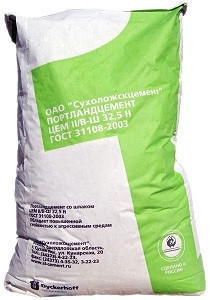 Цемент ПЦ-400 Д20 (ЦЕМ IIВ-Ш32,5Н)(50кг) (1п-35шт) Сухой лог В