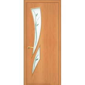Дверное полотно с покрытием ламинат  ДО "Сакура"   0,6м  (мил.орех)