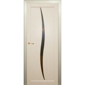 Дверное полотно с покрытием ПВХ  ДО "Силуэт"  0,6м  (белый дуб)