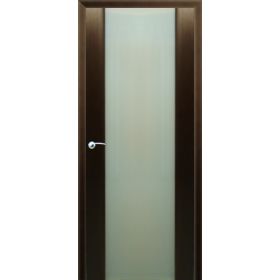 Дверное полотно шпонированное  ДО "Эллада" 0,6м стекло Белое (венге)
